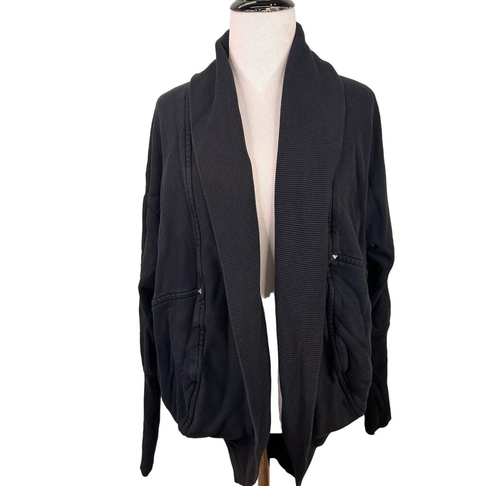 Wilfred Black Aritzia Diderot Studded Open Cardigan Sweater Size Medium